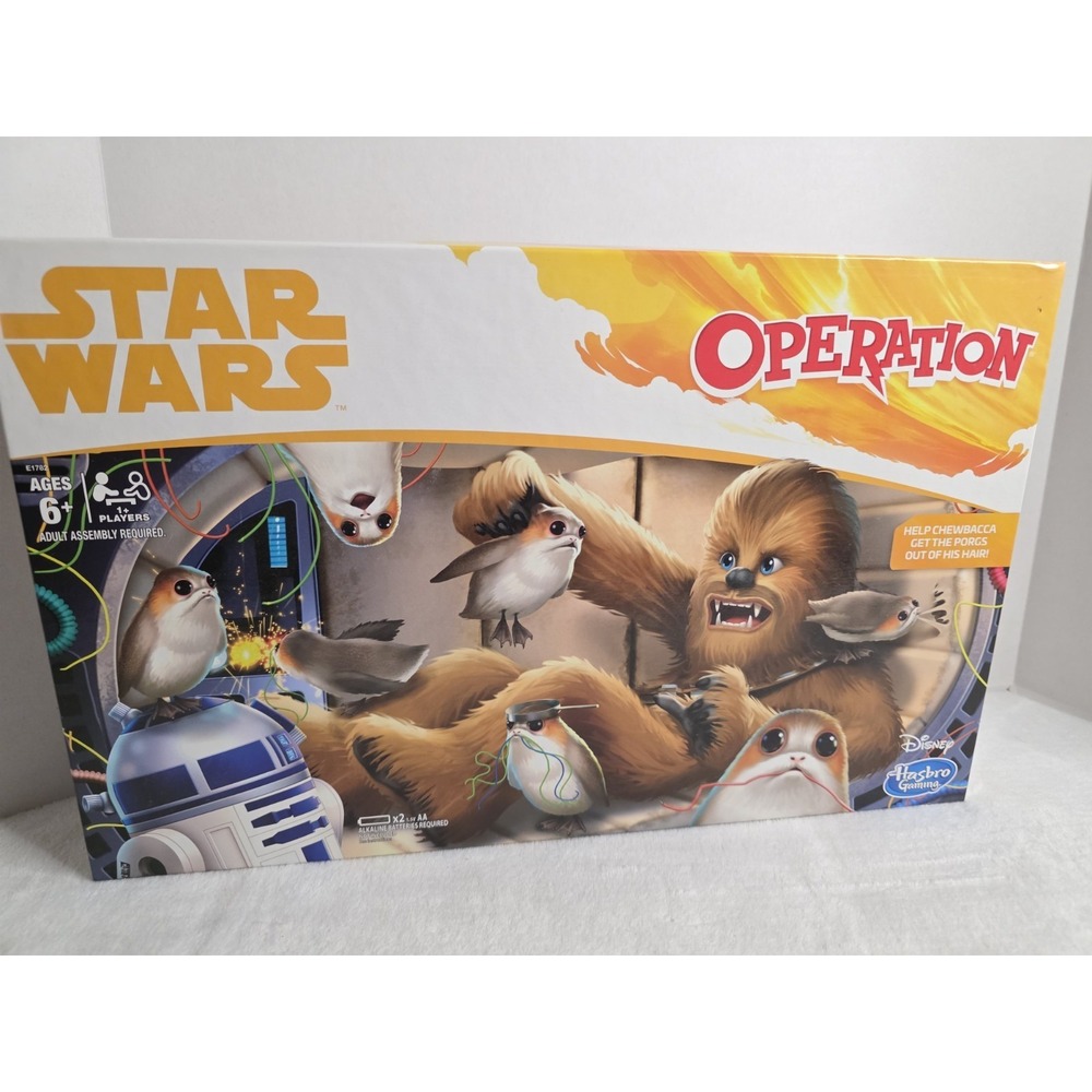Star Wars Operation Board Game Chewbacca Porg Edition Hasbro Gaming E1782